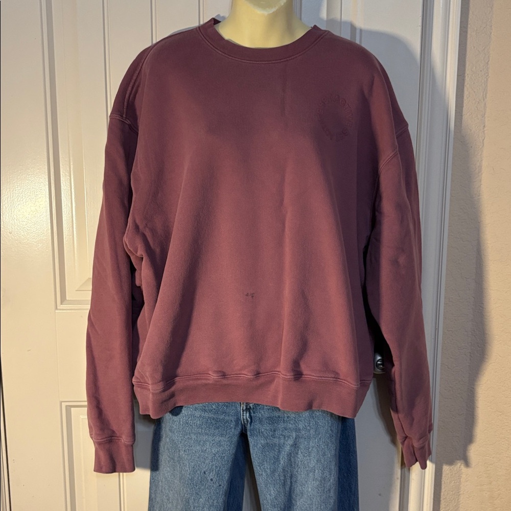 4/$10 item🤑 SET ACTIVE Large Casual Mauve Sweatshirt with flaws. See pics 3,4,6